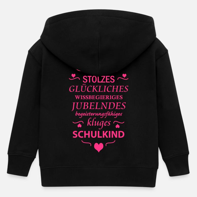 stolzes Schulkind - Kinder Organic Kapuzenjacke Mini Cultivator von Stanley/Stella - Schwarz