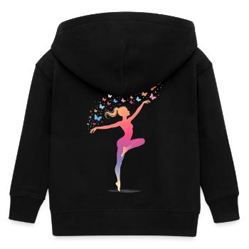 Gymnastik Damen Mädchen Rhythmische Turnen - Kinder Organic Kapuzenjacke Mini Cultivator von Stanley/Stella - Schwarz - Hinten