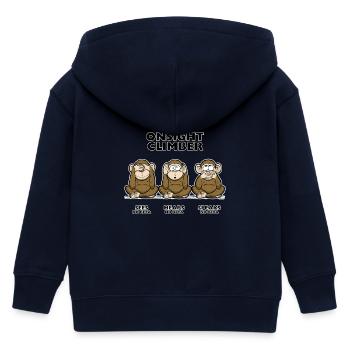 On Sight climber three wise monkey Kletter T-Shirt - Kinder Organic Kapuzenjacke Mini Cultivator von Stanley/Stella - Navy - Hinten