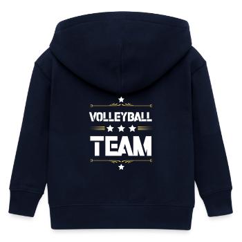 Volleyball Team - Kinder Organic Kapuzenjacke Mini Cultivator von Stanley/Stella - Navy - Hinten