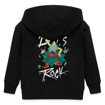 Weihnachtsmann & Co. KG Let's Rock Mit Grantelbart - Kinder Organic Kapuzenjacke Mini Cultivator von Stanley/Stella - Schwarz - Hinten