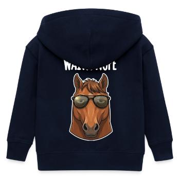 Lustiges Pferd Sonnenbrille - Kinder Organic Kapuzenjacke Mini Cultivator von Stanley/Stella - Navy - Hinten