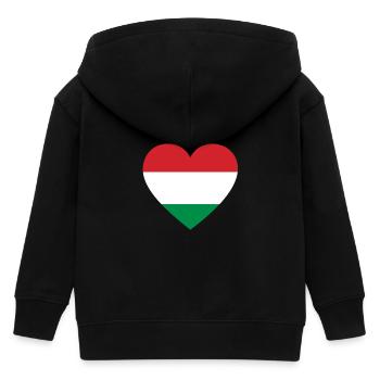Love Liebe geschenk UNGARN Hungary - Kinder Organic Kapuzenjacke Mini Cultivator von Stanley/Stella - Schwarz - Hinten