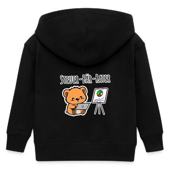 Der kleine Steuer-Bär-Rater macht deine Steuer - Kinder Organic Kapuzenjacke Mini Cultivator von Stanley/Stella - Schwarz - Hinten