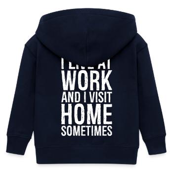 Ich lebe bei der Arbeit und besuche manchmal mein Zuhause - Kinder Organic Kapuzenjacke Mini Cultivator von Stanley/Stella - Navy - Hinten