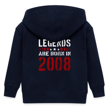 LÉGENDES SONT EN 2008 T-SHIRT NÉ DE NOËL ANNIVERSAIRE - Veste à capuche enfant bio Stanley/Stella - marine - Dos