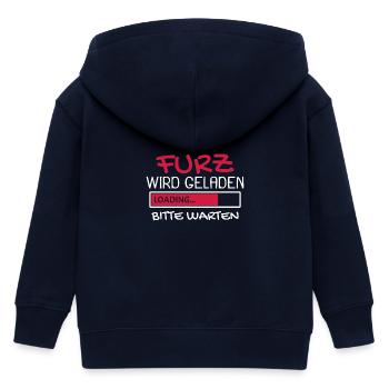 Furz wird geladen - Kinder Organic Kapuzenjacke Mini Cultivator von Stanley/Stella - Navy - Hinten
