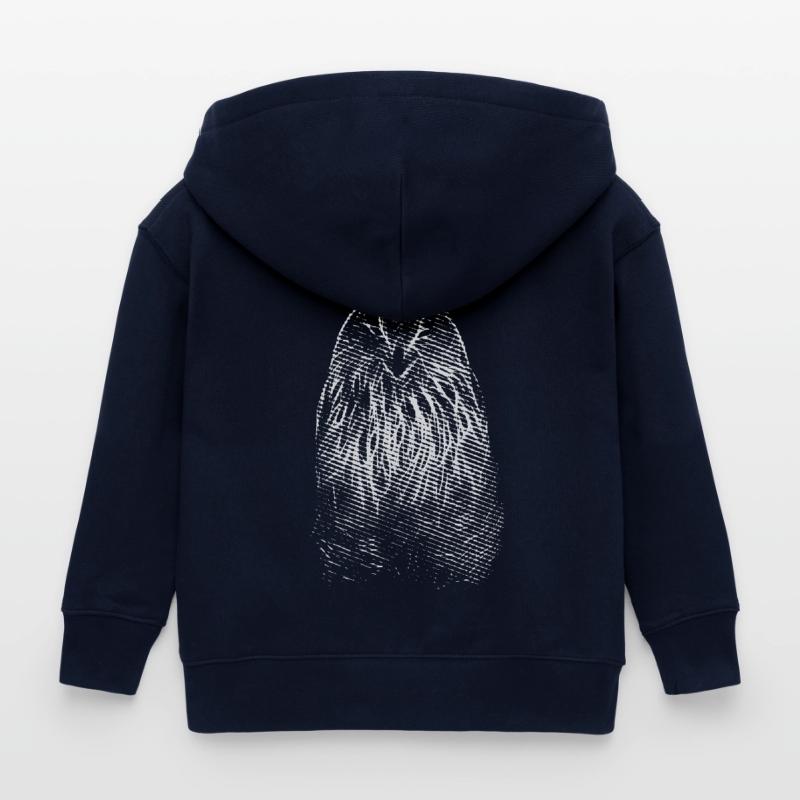 Das Lächeln von Herrn Owl. Eule, Eule Kinder Organic Kapuzenjacke Mini Cultivator von Stanley/Stella