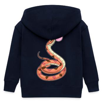 Chewing-gum serpent - Veste à capuche enfant bio Stanley/Stella - marine - Dos