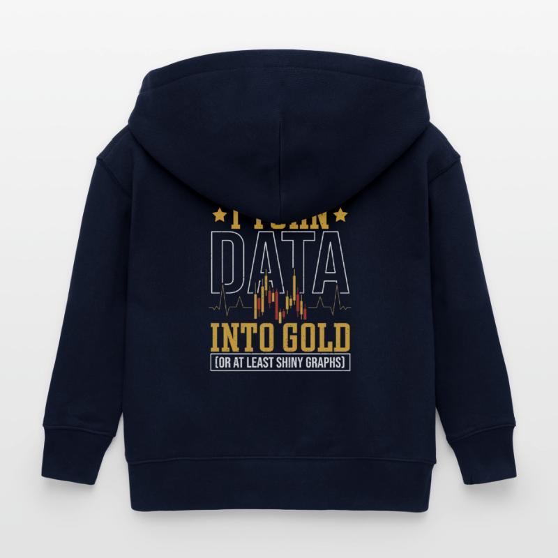 Statistics, Data Processing, Data Science Kids Organic Zip-up Hoodie by Stanley/Stella