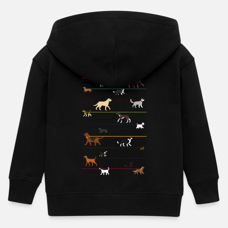 Dogs on a leash 1 - Veste à capuche enfant bio Stanley/Stella - noir