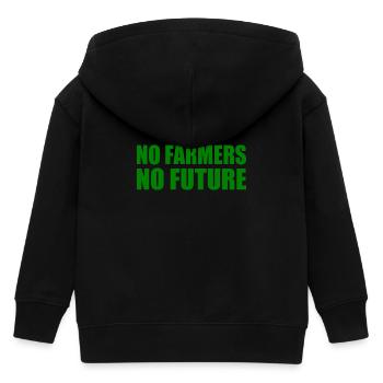 No farmers no future - Kinder Organic Kapuzenjacke Mini Cultivator von Stanley/Stella - Schwarz - Hinten