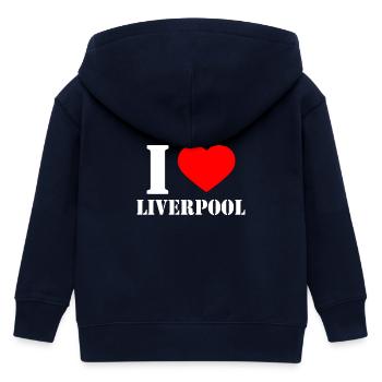 Liverpool - Kinder Organic Kapuzenjacke Mini Cultivator von Stanley/Stella - Navy - Hinten