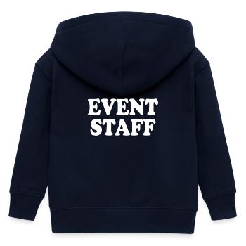 Event staff - Kids Organic Zip-up Hoodie by Stanley/Stella - navy - Back