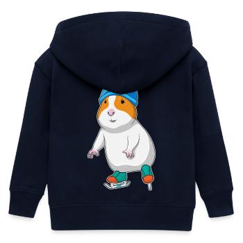 Hamster patins à glace - Veste à capuche enfant bio Stanley/Stella - marine - Dos