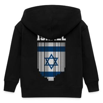 Drapeau d’Israël, fierté israélienne - Veste à capuche enfant bio Stanley/Stella - noir - Dos