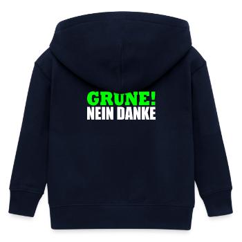 Grüne Nein Danke - Kinder Organic Kapuzenjacke Mini Cultivator von Stanley/Stella - Navy - Hinten