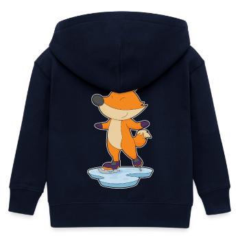Fox patins à glace - Veste à capuche enfant bio Stanley/Stella - marine - Dos