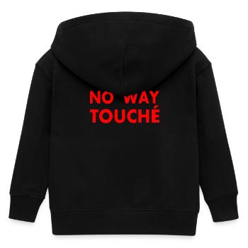 No way touché - Kids Organic Zip-up Hoodie by Stanley/Stella - black - Back