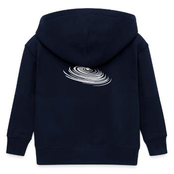 Spirale Geometrie - Spiralgalaxie Kreisförmig - Kinder Organic Kapuzenjacke Mini Cultivator von Stanley/Stella - Navy - Hinten