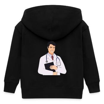Arzt - Kinder Organic Kapuzenjacke Mini Cultivator von Stanley/Stella - Schwarz - Hinten