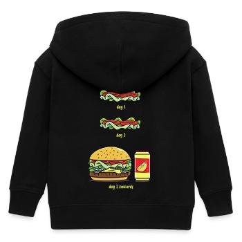 Diät lustig witzig abnehmen Geschenk Geburtstag - Kinder Organic Kapuzenjacke Mini Cultivator von Stanley/Stella - Schwarz - Hinten