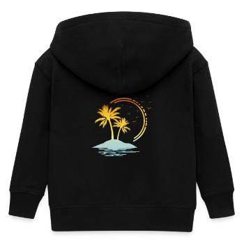 Palmen - Kinder Organic Kapuzenjacke Mini Cultivator von Stanley/Stella - Schwarz - Hinten