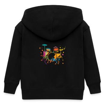 Schlagzeug Splash - Kinder Organic Kapuzenjacke Mini Cultivator von Stanley/Stella - Schwarz - Hinten