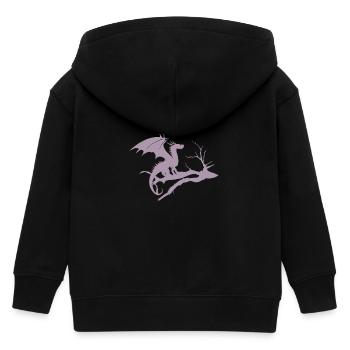 drache design silhouette toter baum - Kinder Organic Kapuzenjacke Mini Cultivator von Stanley/Stella - Schwarz - Hinten