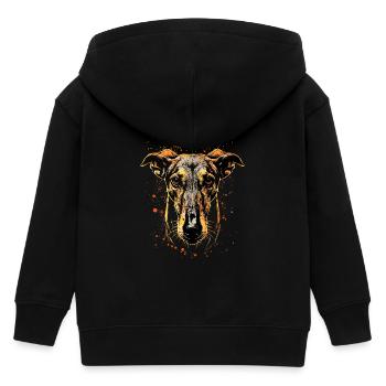 Windhund Hundeliebhaber Jagdhund Liebe Greyhound - Kinder Organic Kapuzenjacke Mini Cultivator von Stanley/Stella - Schwarz - Hinten