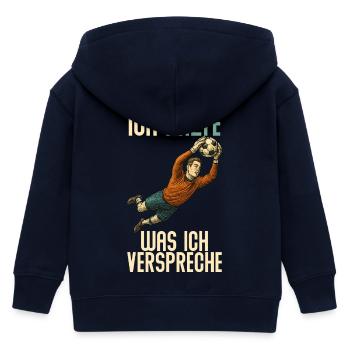 Torwart Tormann Spruch Torhüter lustig - Kinder Organic Kapuzenjacke Mini Cultivator von Stanley/Stella - Navy - Hinten