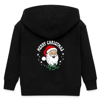 Merry Christmas Ugly Christmas Sweater Weihnachten - Kinder Organic Kapuzenjacke Mini Cultivator von Stanley/Stella - Schwarz - Hinten