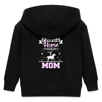 Proud horse show mom - Kinder Organic Kapuzenjacke Mini Cultivator von Stanley/Stella - Schwarz - Hinten