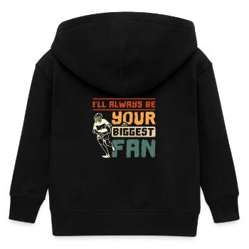 I'll always be your biggest fan vintage Lacrosse - Kinder Organic Kapuzenjacke Mini Cultivator von Stanley/Stella - Schwarz - Hinten