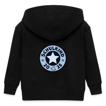 Schulkind 2025 Einschulung Schulanfang - Kinder Organic Kapuzenjacke Mini Cultivator von Stanley/Stella - Schwarz - Hinten