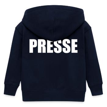 Presse - Kids Organic Zip-up Hoodie by Stanley/Stella - navy - Back
