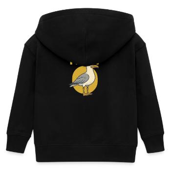 Moin Möwe - Kinder Organic Kapuzenjacke Mini Cultivator von Stanley/Stella - Schwarz - Hinten