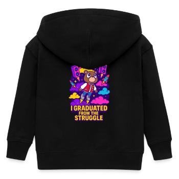 College Dropout - Kids Organic Zip-up Hoodie by Stanley/Stella - black - Back