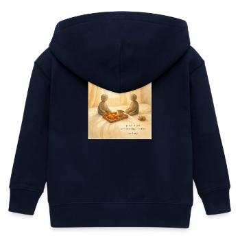 Morning Peace Frühstückstablett - Kinder Organic Kapuzenjacke Mini Cultivator von Stanley/Stella - Navy - Hinten