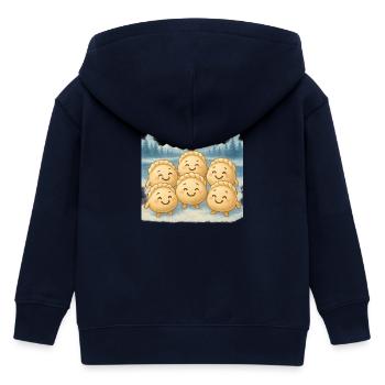 Pelmeni Further North - Kids Organic Zip-up Hoodie by Stanley/Stella - navy - Back