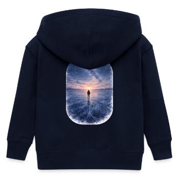 Weiter Norden - Kinder Organic Kapuzenjacke Mini Cultivator von Stanley/Stella - Navy - Hinten