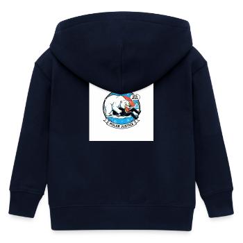 Dessin animé PolarJustice - Veste à capuche enfant bio Stanley/Stella - marine - Dos