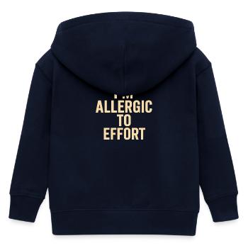 Ich bin allergisch gegen Anstrengung. - Kinder Organic Kapuzenjacke Mini Cultivator von Stanley/Stella - Navy - Hinten