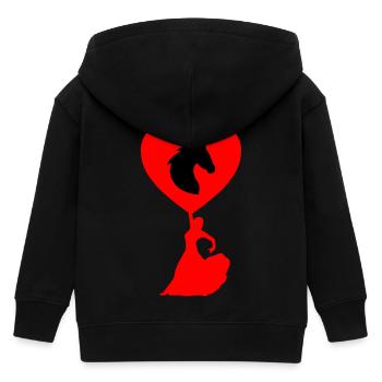 Cheval - Veste à capuche enfant bio Stanley/Stella - noir - Dos