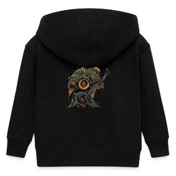Crinchy Schnecke - Kinder Organic Kapuzenjacke Mini Cultivator von Stanley/Stella - Schwarz - Hinten