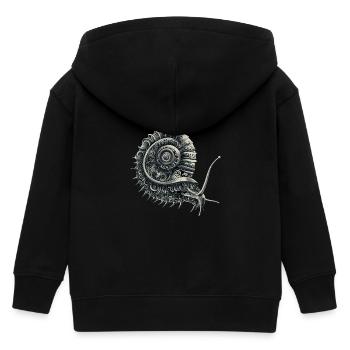 Crinchy Schnecke - Kinder Organic Kapuzenjacke Mini Cultivator von Stanley/Stella - Schwarz - Hinten