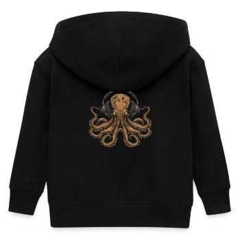 Kraken Discjockey - Kinder Organic Kapuzenjacke Mini Cultivator von Stanley/Stella - Schwarz - Hinten