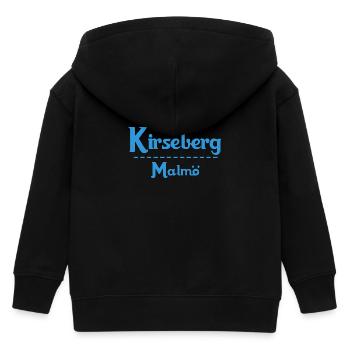 Kirseberg – Malmö Sky Blue Design - Kids Organic Zip-up Hoodie by Stanley/Stella - black - Back