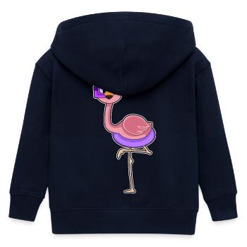 Flamingo Taucher Schnorchel Tauchen - Kinder Organic Kapuzenjacke Mini Cultivator von Stanley/Stella - Navy - Hinten