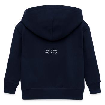 Der frühe Wurm - Kinder Organic Kapuzenjacke Mini Cultivator von Stanley/Stella - Navy - Hinten